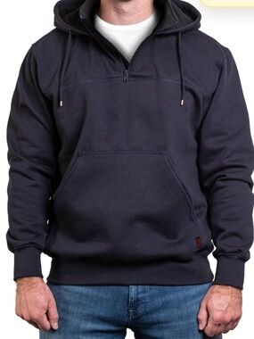 Men's GAME Navy Heavyweight Hooded Job Shirt Style 8525